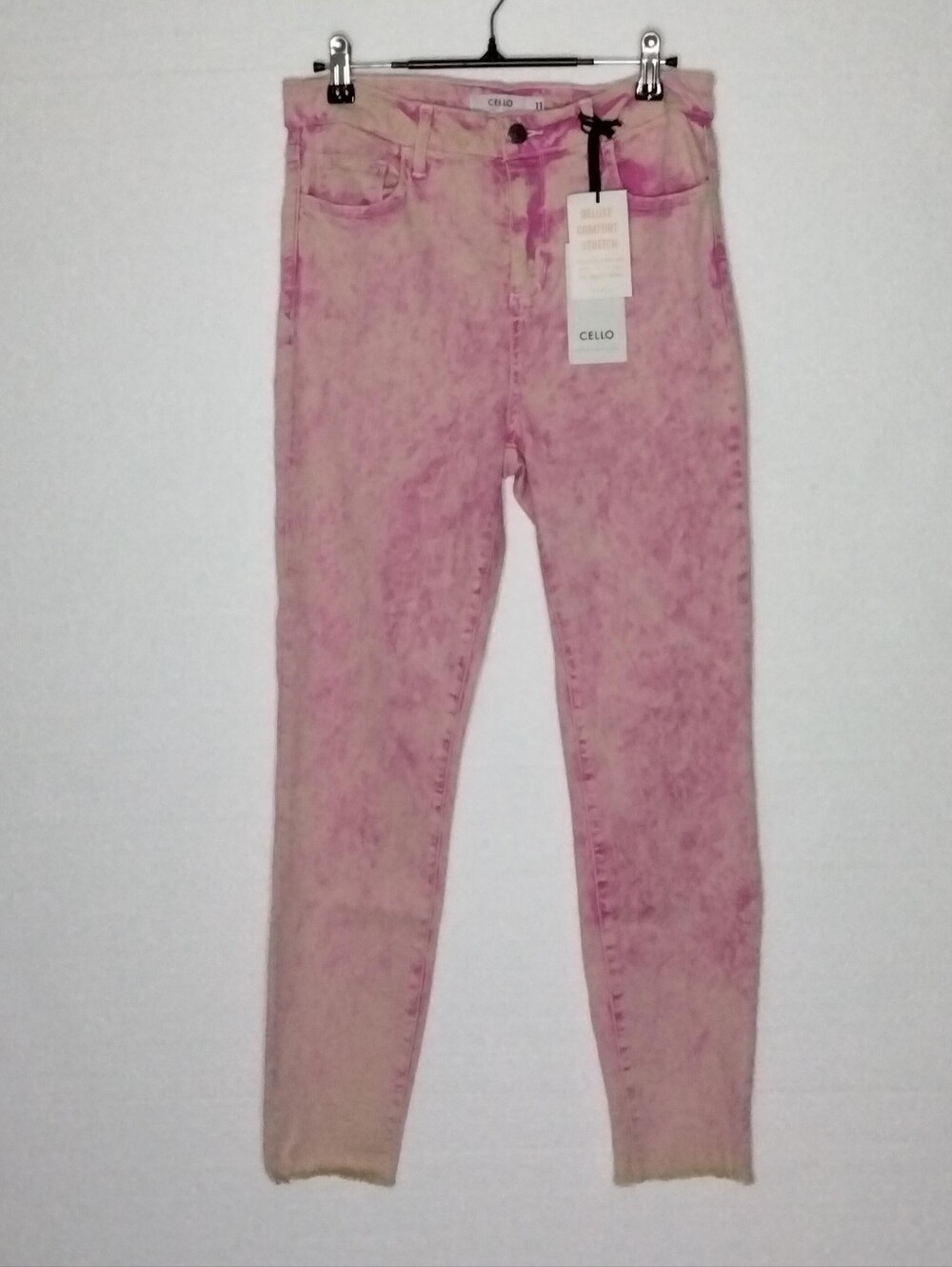 NWT Cello Pink Acid-Wash Stretch Skinny Jeans